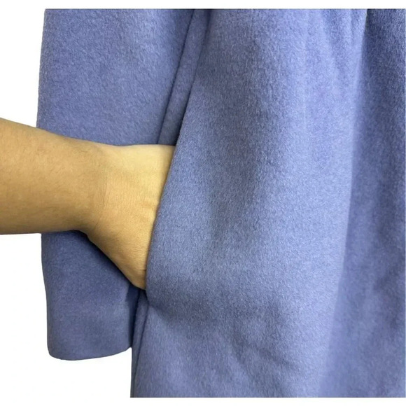 Gal Meets Glam Eloise Wool Blend Pea Coat XL Single Breasted French Blue Pockets - Picture 5 of 9